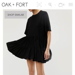 Oak + Fort Black Tiered T-shirt Dress